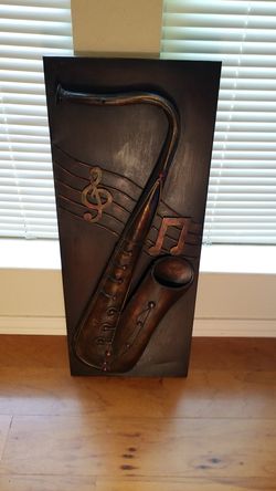 Metal saxophone decor