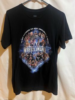 WrestleMania I Was There 2022 Dallas TX Size Medium Black T-Shirt WWE Authentic Used Good Condition $30 Meet Up In Irving @dfwgoods