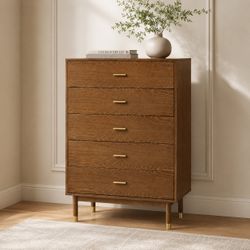 Wanut Finish Mid Century Modern Chest Comoda Drawers Bedroom Venta Furniture Sale Muebles
