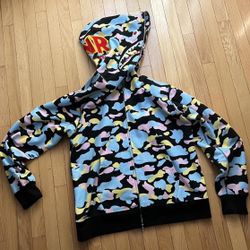 Bape New Multi Camo 2nd Shark Full Zip