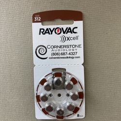 Rayovac Xcel Batteries. Size: 312, 1.45V. Zinc Air Batteries. 8-pack - 64 Pieces. Made in USA Each pack: $4, Set of 8: $25