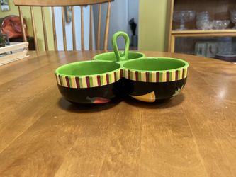 Crate & Barrel 3-Dish Serving Dish