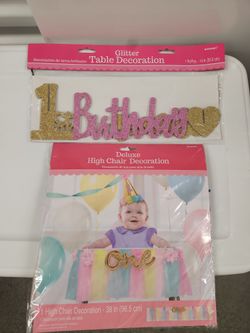 High chair decoration
