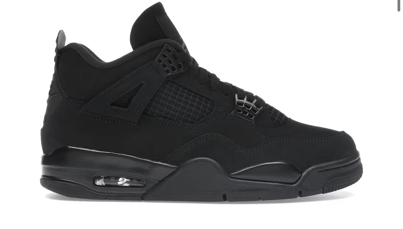 Black Cat Jordan 4s Sz 9