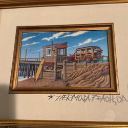 ANTIQUE HERMOSA BEACH CUSTOM BEACH PRINT