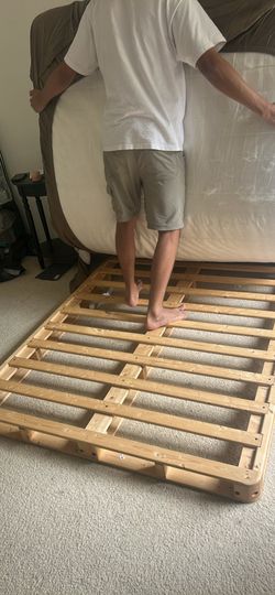 Full wooden bed frame