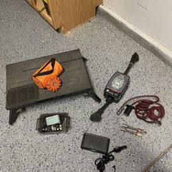 rv stuff: tst 507 tire monitor + 10 sensors, steps, garmin rv760lm, tow cable + locking pins, hughs watchdog 50amp smart surge guard