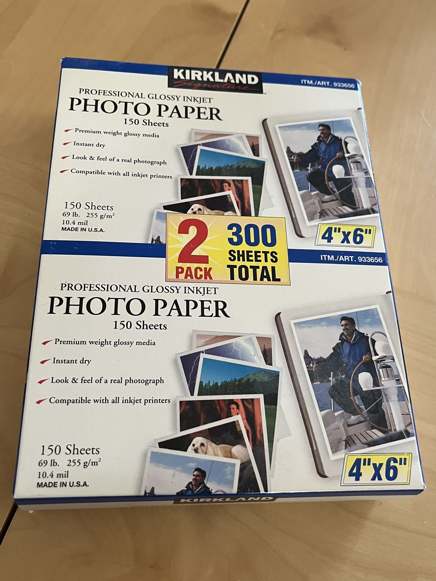 Brand New Kirkland Professional Glossy Inkjet Photo Paper 300 Sheets 4”x6”