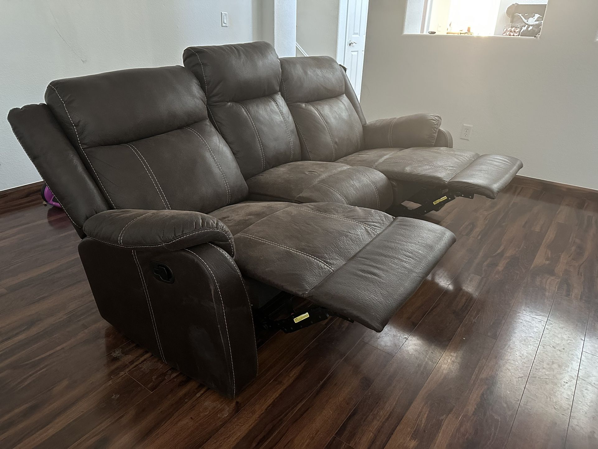 Brown Leather Couch