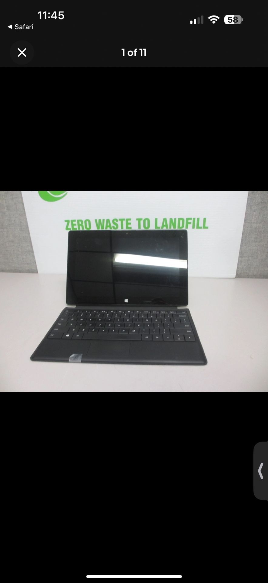 Microsoft Surface Pro 1514 i5-3317U 1.7GHz 4GB 128GB Webcam WiFi Laptop