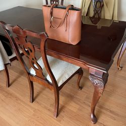 Queen ann  Dining Room  Table/6 Chairs, Secretary desk, Side bar 