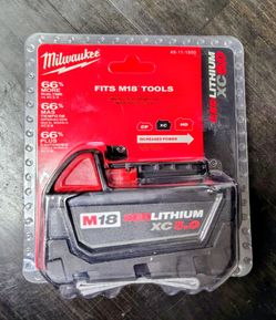 Milwaukee M18 Battery.  XC 5.0 mAh