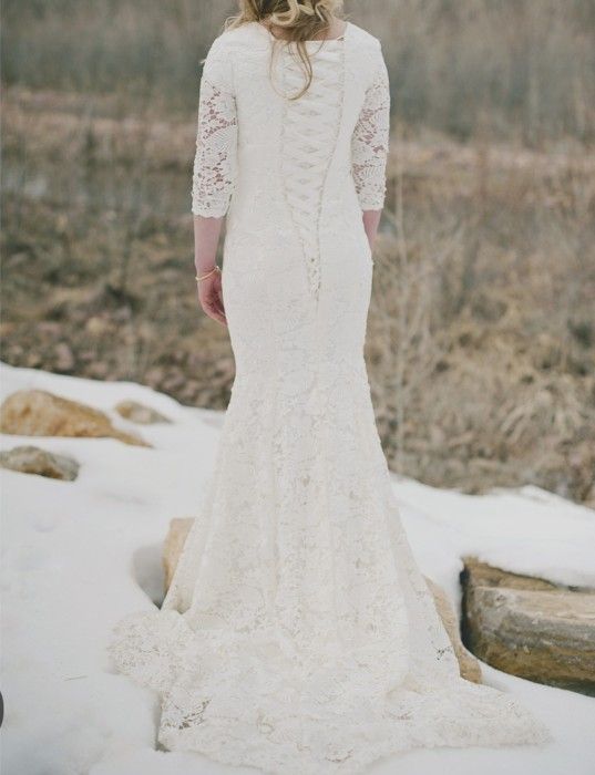 Modest Wedding Dress With Adjustable Corset