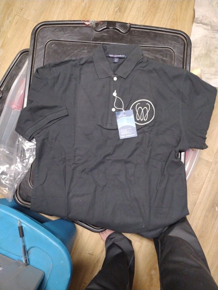 Black Port Authority Polo Shirt