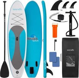 Serenelife Inflatable Stand Up Paddle Board With Accessories 10' Blue