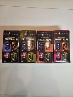 2009 Burger King Star Trek movie collectible glasses (Kirk, Spock, Uhura, and Nero), sealed