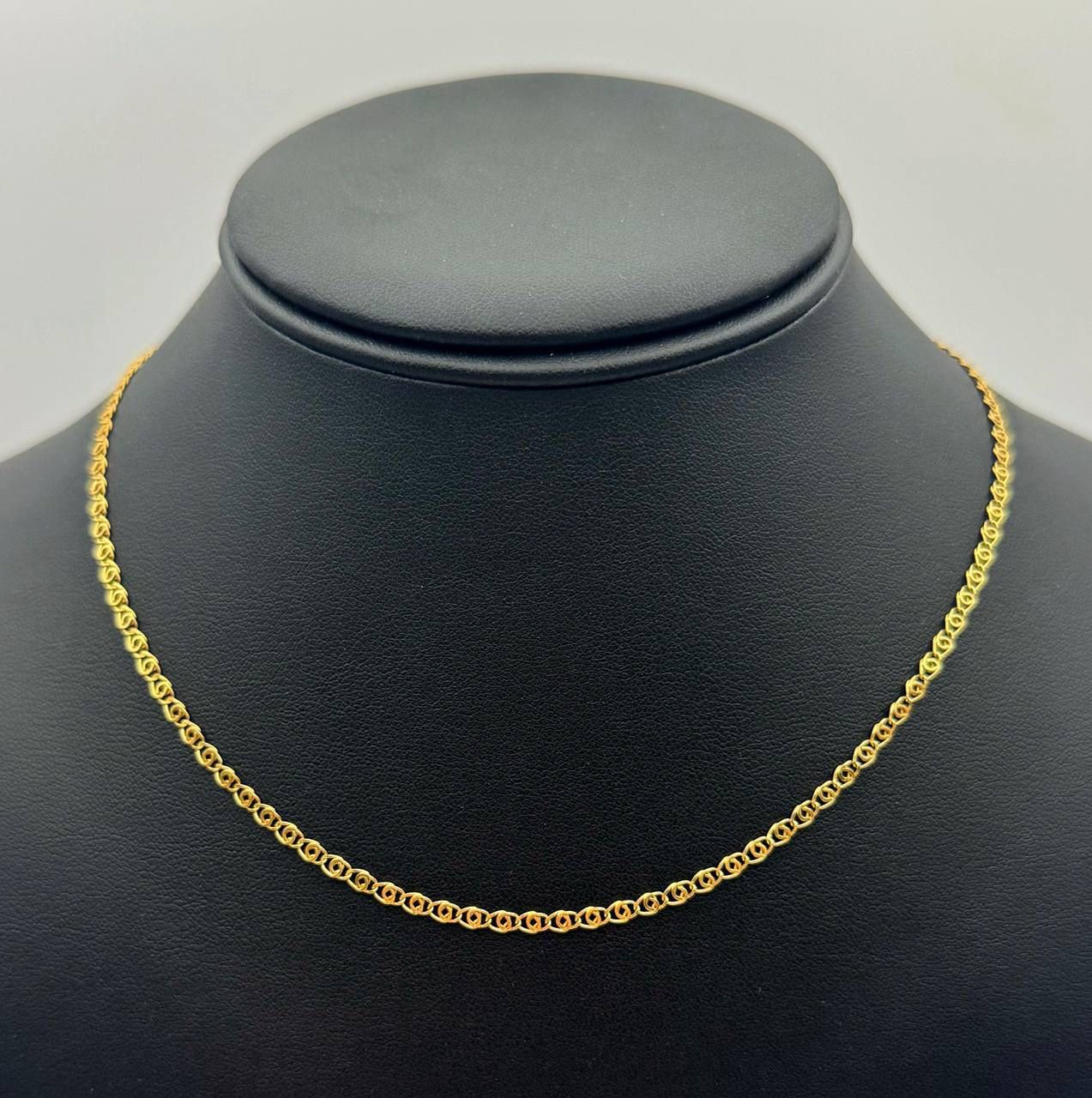 Jewelry 18k solid yellow gold Mariner style 16.5β chain necklace 2.5 width