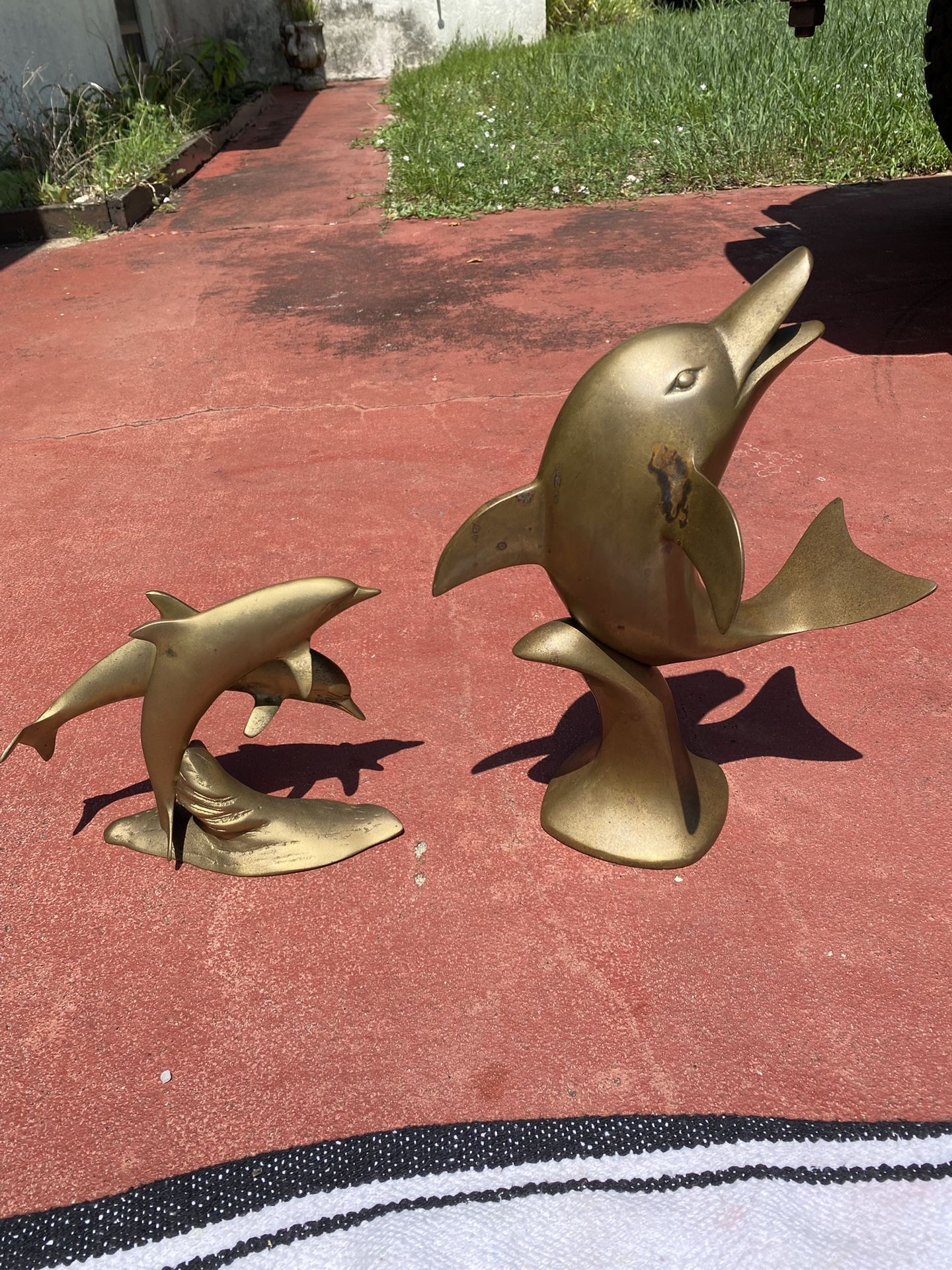 Antique Brass Dolphins