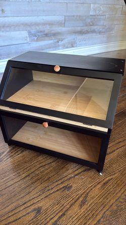 Two-Tier Bamboo Bread Box