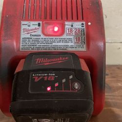 Milwaukee 18v (3.0Ah) Battery and Charger