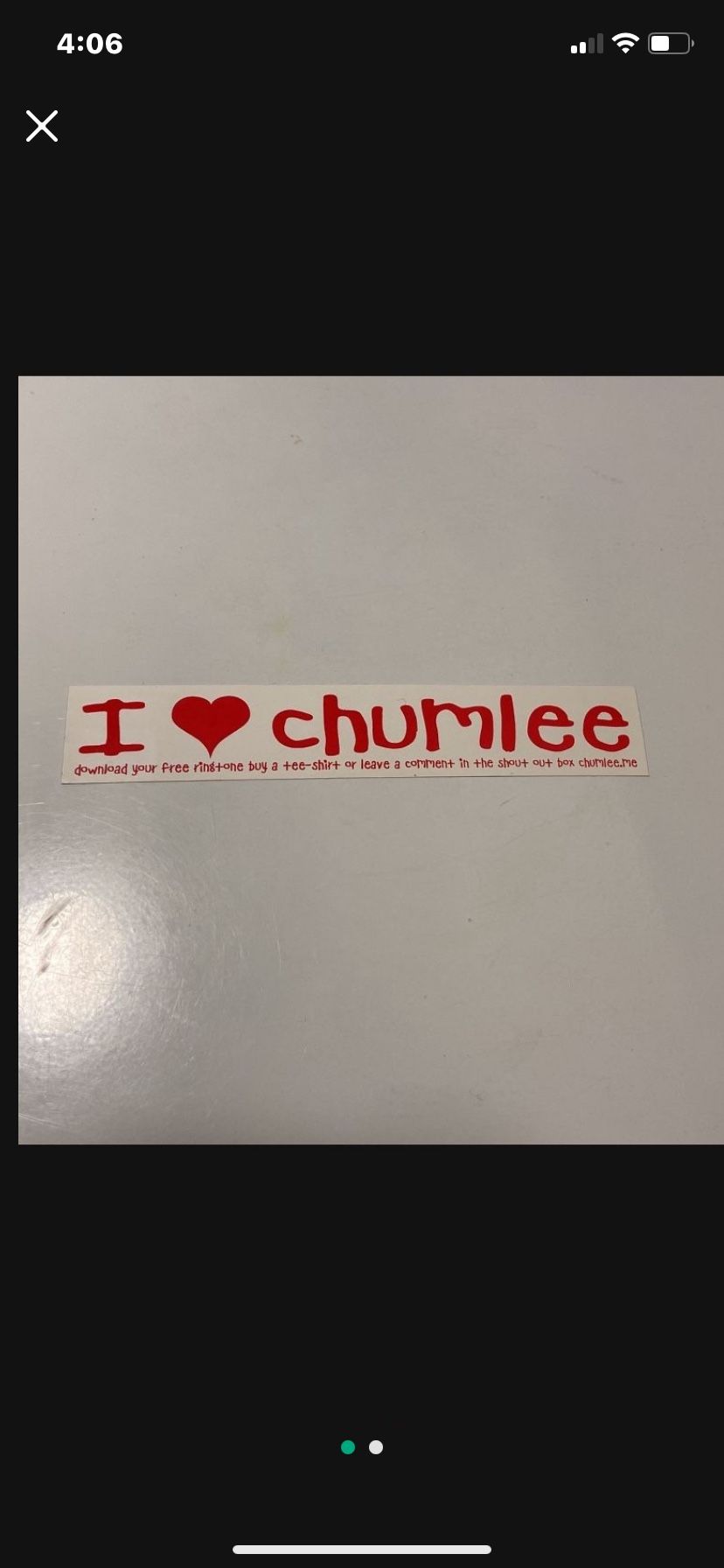 New l Love Chumlee Sticker
