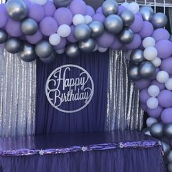 Purple Balloon Garland