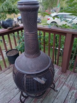 New All Cast-iron Chimenea  Dimencion 24" Diameter X54.5H"