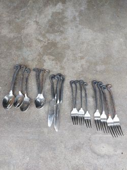 Vintage 20 Piece Iron Handled Silverware