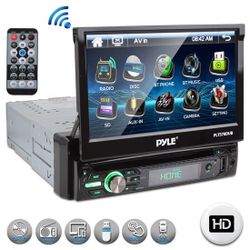 PYLE USA Car Stereo Receiver 7" Touchscreen Bluetooth CD DVD Player 320W Model PLTS78DUB