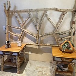 Collection of Custom Birch Bark Furniture 