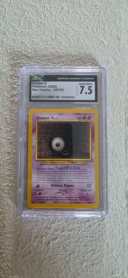 Unown Q Neo Destiny 59/105 CGC 7.5