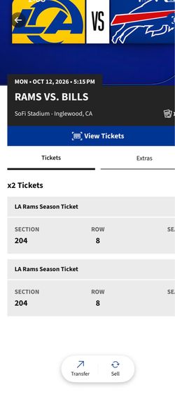 RAMS TICKETS