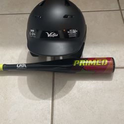 Never Used - Brand New YOUTH Baseball Helmet And Bat Combo