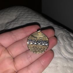 10k Last Supper Pendant 