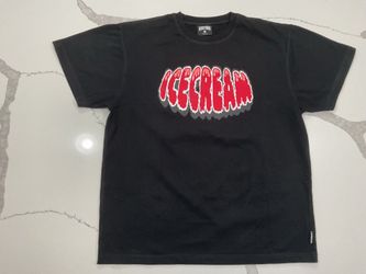 Icecream Men’s Black Graphic Logo T-Shirt Short Sleeve Crew Neck Size L