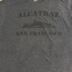 Dark Gray Alcatraz T-shirt Size Large, Gently Used, 