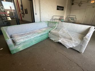 Gray Fabric Sectional Sofa
