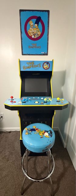 Arcade1Up The Simpsons 4-Player Arcade + Matching Stool | Excellent Condition