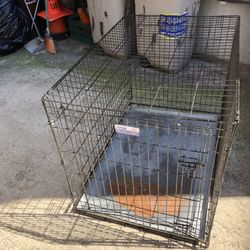 x large dog cage 30 inches height, 42 inches deep, 28 inches width  door works perfect. Bars below door slightly bent but doesn’t interrupt the functi