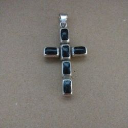 Black and Red Pendant Cross