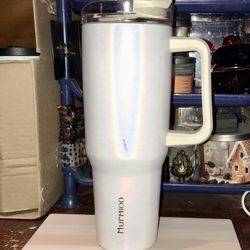Insulated Double Wall Stainless Steel Murmioo 40 Oz Tumbler With Handle 