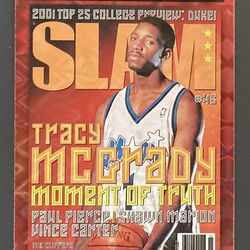 Tracy McGrady Slam NBA Hoop Purple Explosion Holo