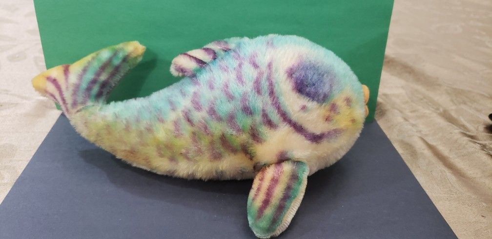 Vintage STEIFF Mohair FLOSSY Fish Stuffed Animal 