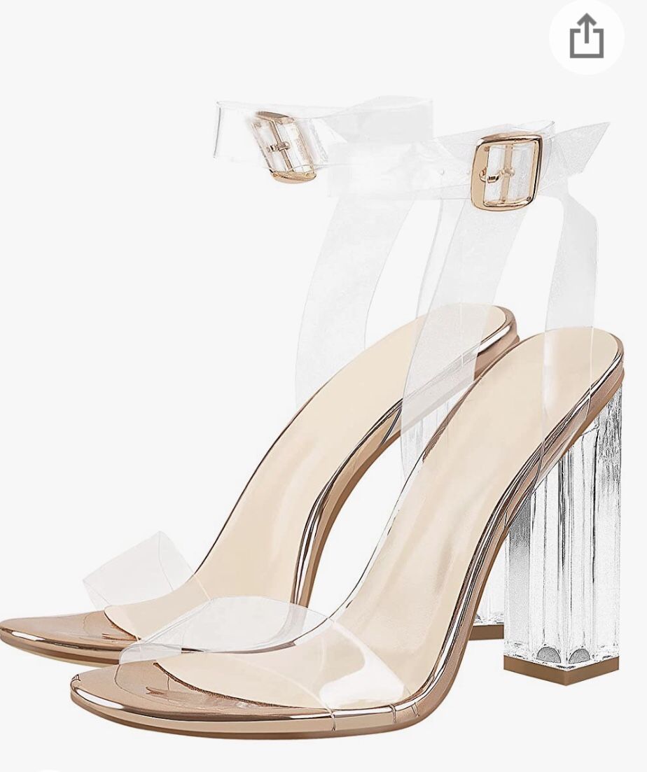 Clear Heels Size 9.5