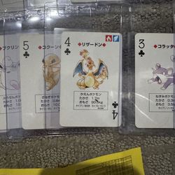 1996 green back pocket monsters 1st pokemon poker set with box and CHARIZARD