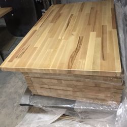 Solid Wood Table Tops 30x48 ButcherBlock Unfinished - Restaurant Table