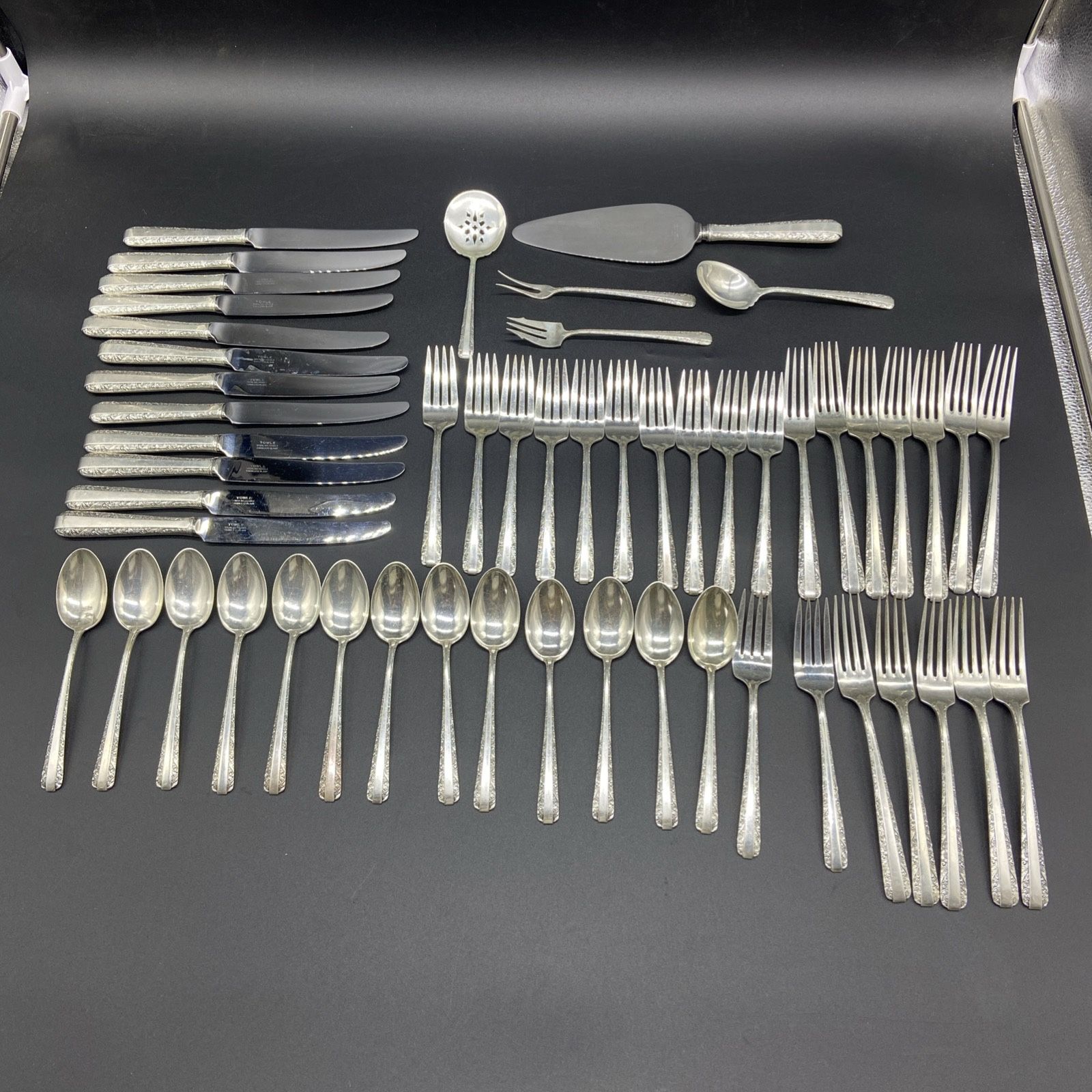 Towle candlelight sterling flatware silverware set - 54 pieces