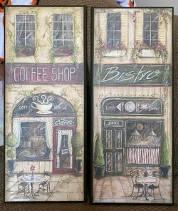 bistro and coffee shop canvas
