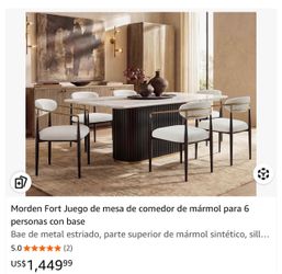 Marble dining set with an aluminum base