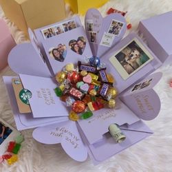 Handmade Explosion Box Greeting Card Photo Box Set Of 9